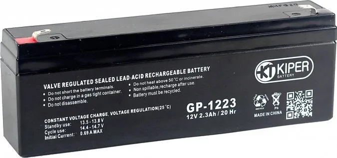 Аккумуляторная батарея Kiper F1 12V/2.3Ah (GP-1223)