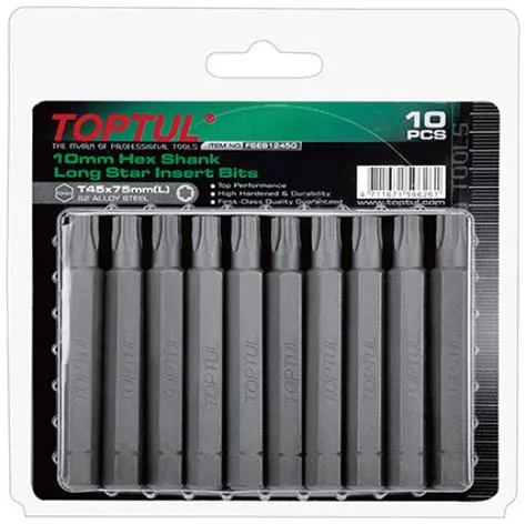 Насадка TORX T55 75мм LONG 10шт Toptul (FSEB1255G)