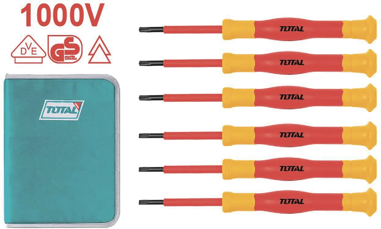 Набор отверток прецизионных диэлектрических 6пр. Total THKIPSD0601