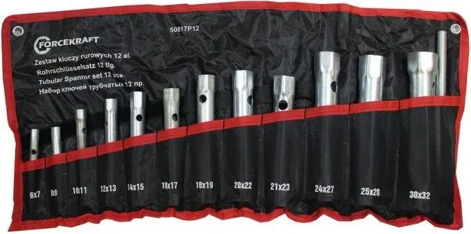 Набор ключей торцевых трубчатых 12пр. Forcekraft FK-50817P12