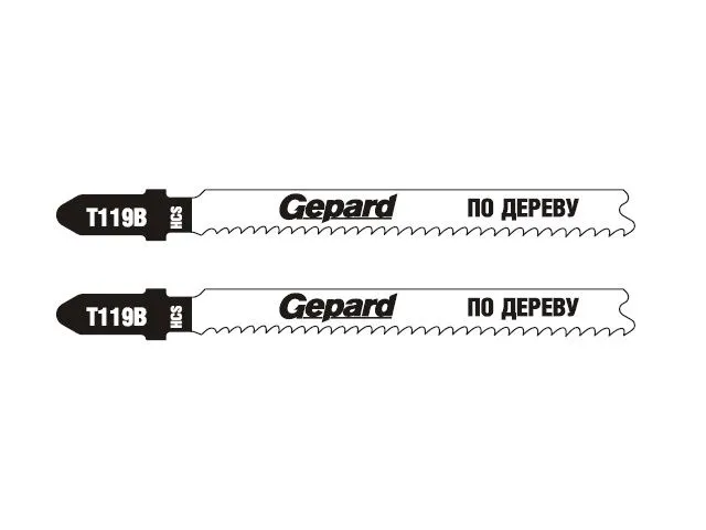 Пилки лобзиковые T119B по дереву 2шт. Gepard (GP0620-11)