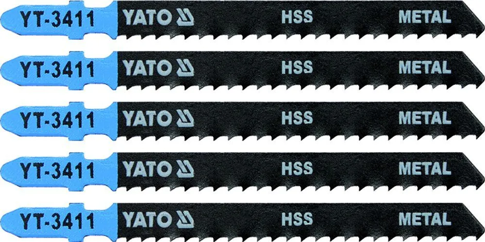 Полотна для электролобзика по Al и металлу L100мм (5шт) Yato YT-3411