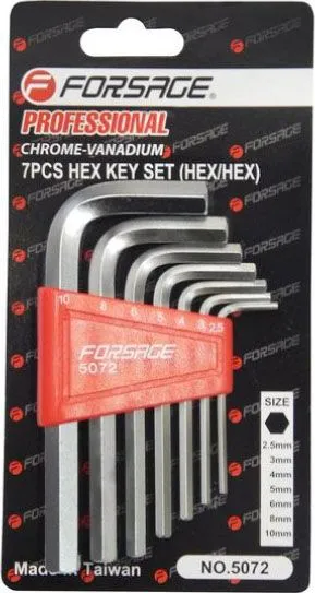 Набор ключей Г-образных 6-гранных 7пр Forsage F-5072