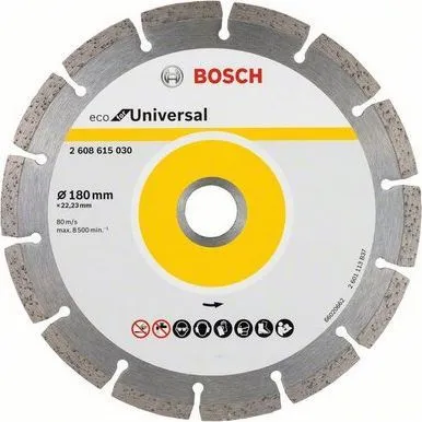 Алмазный круг 180х22,23мм универс. сегмент. Eco Universal Bosch (2608615043)