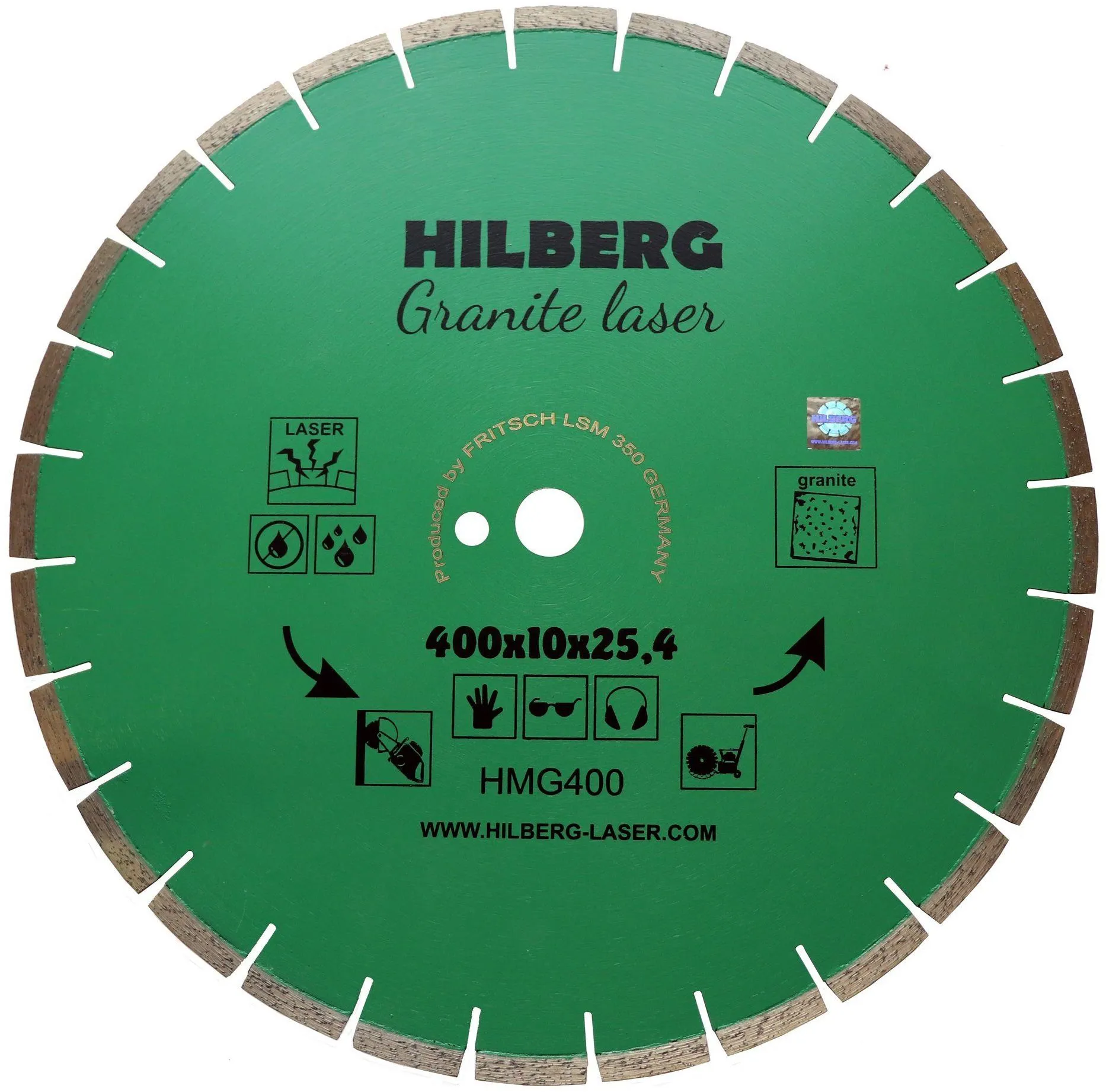 Диск алмазный отрезной 400x25.4 Hilberg Granite Laser HMG400