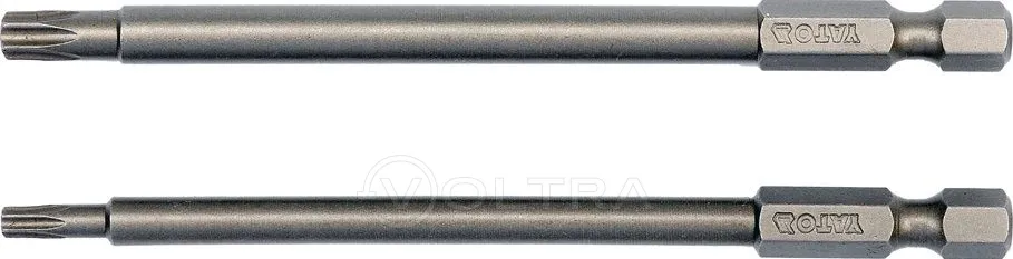 Биты TORX sec. T15, T27 1/4"х100мм (2шт) Yato YT-0491