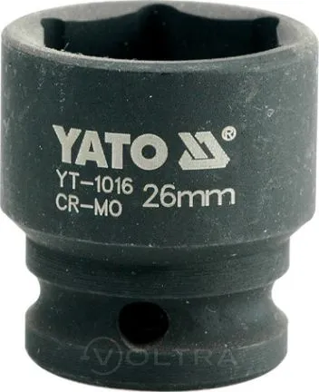 Головка торцевая ударная 1/2" 6гр. 26мм L43мм CrMo Yato YT-1016