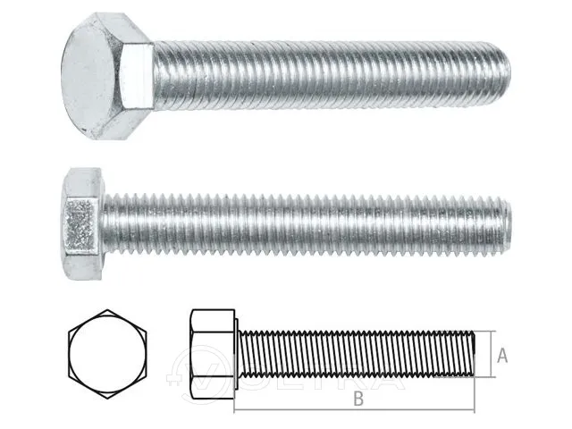 Болт М10х100 мм шестигр., цинк, кл.пр. 5.8, DIN 933 (5 кг.) STARFIX (SMV1-17553-5)