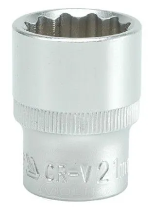 Головка торцевая 1/2" 12гр. 21мм L38мм CrV Yato YT-1283