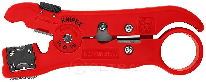 Инструмент для удаления изоляции с коаксиального кабеля Knipex KN-166006SB