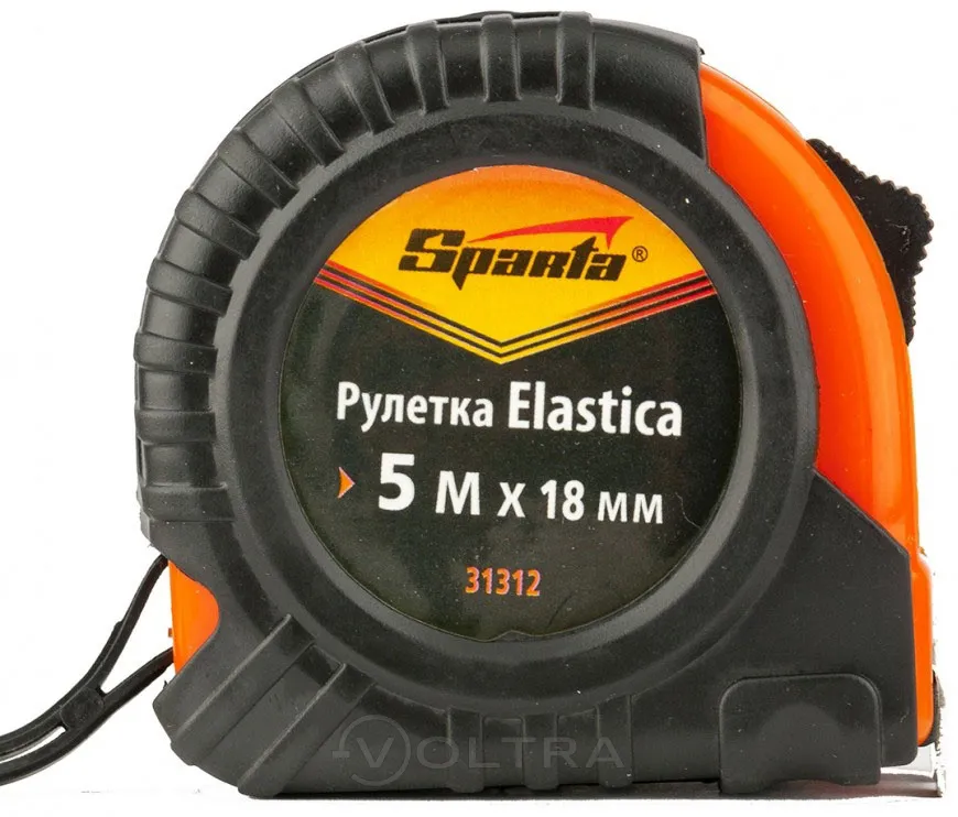 Рулетка Elastica 5мх18мм обрезиненный корпус Sparta (31312)