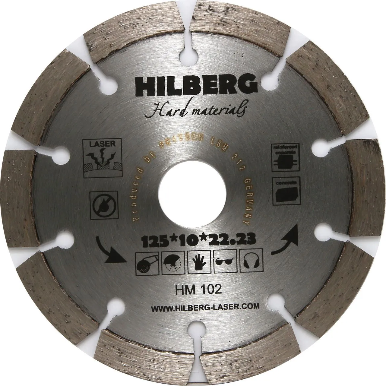 Круг алмазный отрезной 125 Hard Materials Laser Hilberg HM102