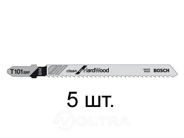 Пилки лобзиковые T101BRF по дереву 5шт Bosch (2608634235)