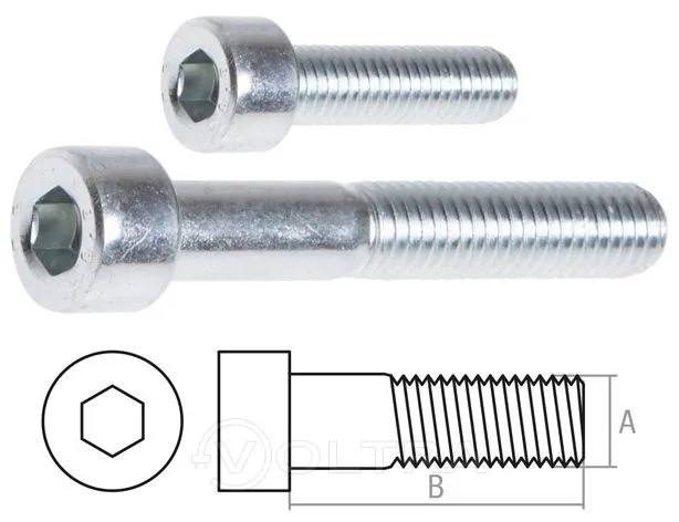 Винт М12х100мм с внутр. шестигр., цинк, DIN 912 (5кг) Starfix (SMV1-37804-5)